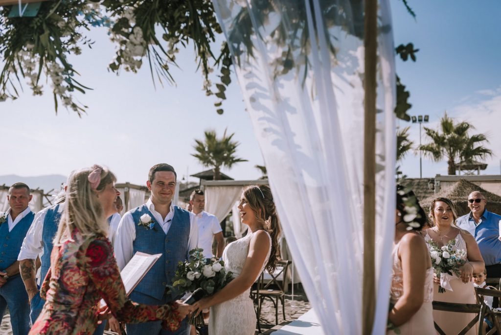Malaga celebrant led beach wedding photo Natasha Ince
