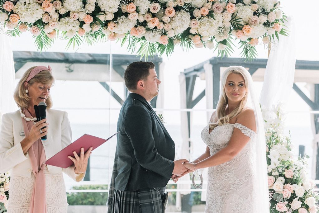 Marbella indoor celebrant led wedding photo Agata Jensen