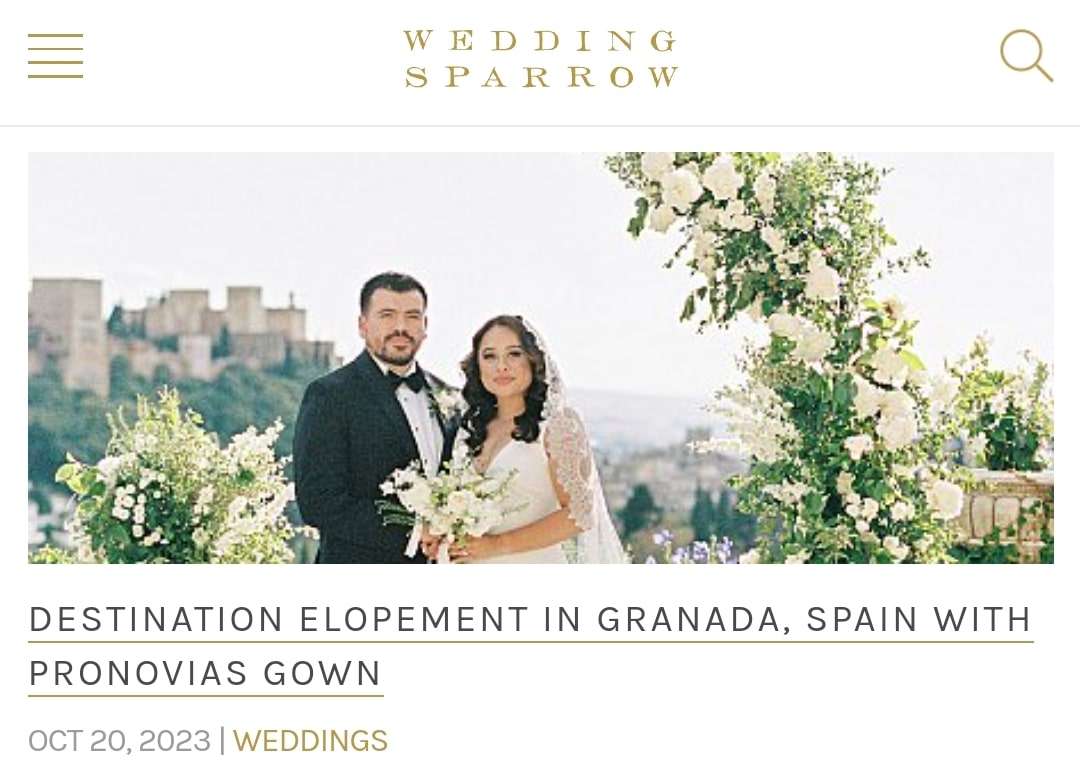 Wedding Sparrow elopement in Granada photo Olya Kobruseva