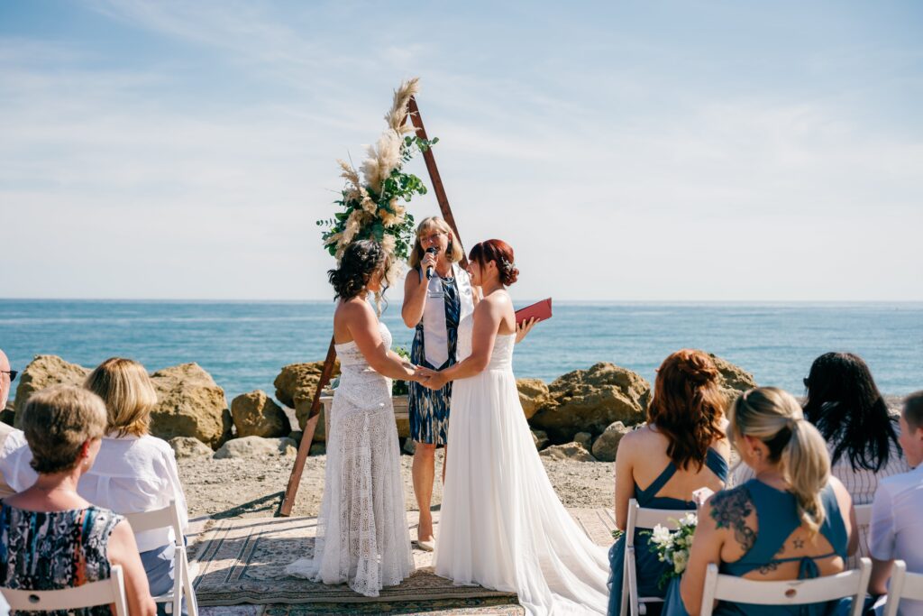 Celebrant Spain gay beach wedding photo Pedro Bellido