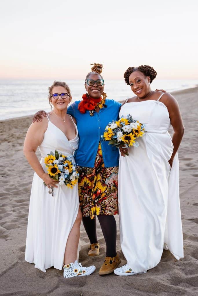 Two brides Torremolinos beach elopement